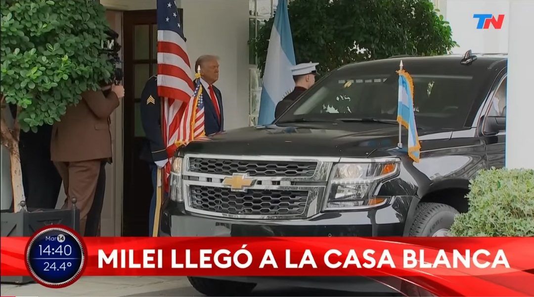Milei llegó a la Casa Blanca para reunirse con Trump y definir detalles ...